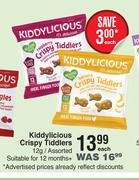 Kiddylicious Crispy Tiddlers Assorted (Suitable For 12 Months+)-12 g Each