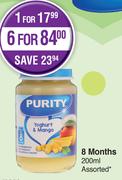 Purity Baby Food (8 Months) Assorted-For 1 x 200ml