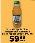Vita-Aid Apple Cider Vinegar With Turmeric & Black Pepper Extract-500ml Each