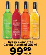 Gudgu Sugar Free Cordial Assorted-750ml Each