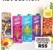 Rugani 100% Juice Or ZZ2 100% Tomato Juice Assorted-For Any 2 x 750ml