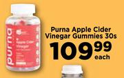 Purna Apple Cider Vinegar Gummies-30s Each