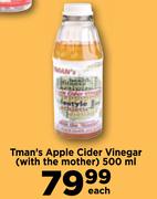 Tman's Apple Cider Vinegar (With The Mother)-500ml Each