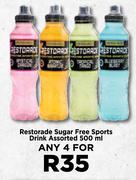 Restorade Sugar Free Sports Drink Assorted-For Any 4 x 500ml