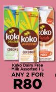 Koko Dairy Free Milk Assorted-For Any 2 x 1Ltr