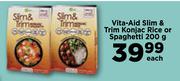 Vita-Aid Slim & Trim Konjac Rice Or Spaghetti-200g Each