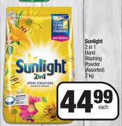 Sunlight 2 In 1 Hand Washing Powder Assorted-2Kg Each