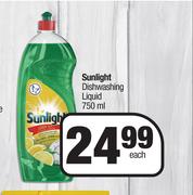 Sunlight Dishwashing Liquid-750ml Each