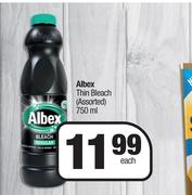 Albex Thin Bleach Assorted-750ml Each