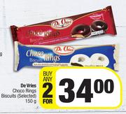 De Vries Choco Rings Biscuits (Selected)-For Any 2 x 150g