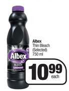 Albex Thin Bleach (Selected)-750ml Each