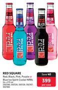 Red Square Red,Black,Pink,Purple Or Blue Ice Spirit Cooler NRBs-24 x 275ml Per Case