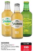 Savanna Dry,Angry Lemon Or Non Alcoholic Lemon NRBs-24 x 330ml Per Case