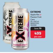 Extreme Apple Ale Or Passion Fruit Cans-24 x 440ml Per Case