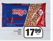 Imbo Red Speckled Beans-500g Each