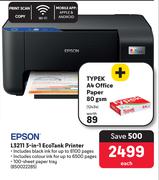 Epson L3211 3 In 1 Eco Tank Printer