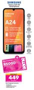 Samsung Galaxy A24 4G Smartphone-On 1.2GB Red Top Up Core More Data