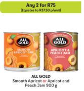 All Gold Smooth Apricot Or Apricot Peach Jam-For 2 x 900g