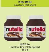 Nutella Hazelnut Chocolate Spread-For 2 x 680g
