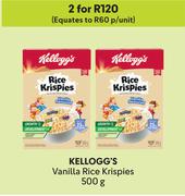 Kellogg's Vanilla Rice Krispies-For 2 x 500g