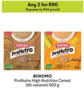 Bokomo Pro Nutro High Nutrition Cereal (All Variants)-For 2 x 500g