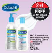 Cetaphil Pro Eczema Prone Skin Restoring Body Moisturising Lotion Or Restoring Body Wash-295ml Each
