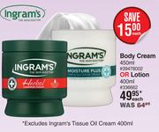 Ingram's Body Cream 450ml Or Lotion 400ml-Each