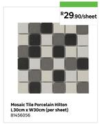 Mosaic Tile Porcelain Hilton L30cm x W30cm (Per Sheet) 81456056-Per Sheet