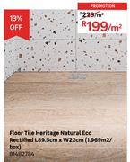 Floor Tile Heritage Natural Eco Rectified L89.5cm x W22cm (1.969 Sqm/Box) 81482784-Per Sqm