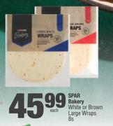 Spar Bakers White Or Brown Large Wraps-8s