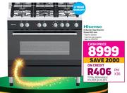 Hisense 5 Burner Gas/Electric Stove 900mm