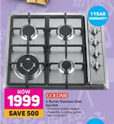Goldair 4 Burner Stainless Steel Gas Hob