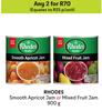 Rhodes Smooth Apricot Jam Or Mixed Fruit Jam-For Any 2 x 900g