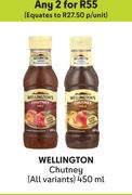 Wellington Chutney (All Variants)-For Any 2 x 450ml