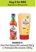 Nando's Peri-Peri Sauce (All Variants) 250g Or Perinaise (All Variants) 265g-For Any 2