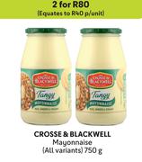 Crosse & Blackwell Mayonnaise (All Variants)-For 2 x 750g