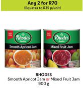 Rhodes Smooth Apricot Jam Or Mixed Fruit Jam-For Any 2 x 900g