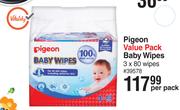 Pigeon Value Pack Baby Wipes 3 x 80 Wipes-Per Pack