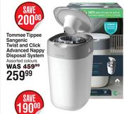 Tommee Tippee Sangenic Twist & Click Advanced Nappy Disposal System Assorted Colours