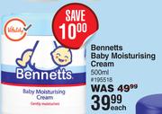 Bennetts Baby Moisturising Cream-500ml Each
