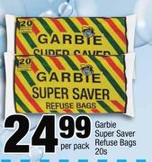 Garbie Super Saver Refuse Bags-20s Per Pack