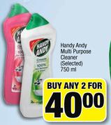 Handy Andy Multi Purpose Cleaner(Selected)-2 x 750ml