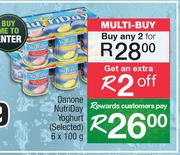 Danone NutriDay Yoghurt (Selected)-For Any 2 x 6x100g