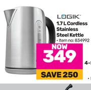 Logik 1.7L Cordless Stainless Steel Kettle