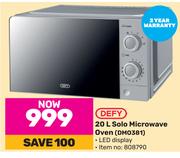 Defy 20L Solo Microwave Oven DMO381