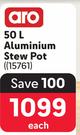 Aro 50L Aluminium Stew Pot-Each