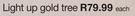 Light Up Gold Tree-Each