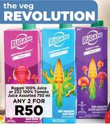 Rugani 100% Juice Or ZZ2 100% Tomato Juice Assorted-For Any 2 x 750ml