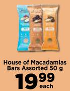 House Of Macadamias Bars Assorted-50g Each