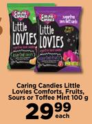Caring Candies Little Lovies Comforts, Fruits, Sours Of Toffee Mint-100g Each